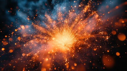 Abstract Fireworks Display Creating a Stunning Visual Spectacle