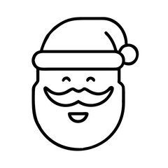 Santa Claus vector icon isolated on white background