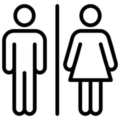 men's and women's bathroom icon