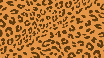 Brown and orange leopard skin texture. Animal print background. Luxury wallpaper.