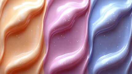 Obraz premium Pastel Swirls Abstract Background with Shimmering Accents and Fluid Forms