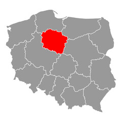 Kuyavia Pomerania of Poland map shape, travel web flat concept icon vector illustration .