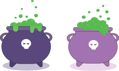 Cute Witches Cauldron of Magical Poison Halloween
