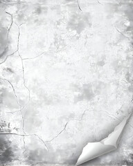 Textured Gray Wall with Crackled Surface and Curled Edge. Mock up promotion information for marketing announcements and details, blank white space.