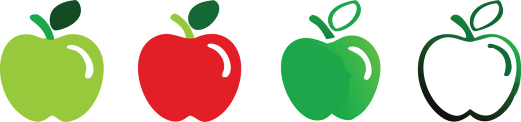 red apple icon. eco fruit sign. fresh food symbol. vegetarian symbol. diet pictogram. Health illustration. 

