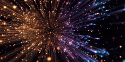 Explosive Luminescence: A vibrant display of radiant, effervescent light bursts forth, capturing a dynamic spectacle of energy and artistic flair, creating a compelling visual journey.