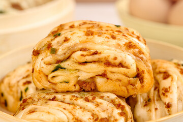 Classic Spiced Pork Breakfast Rolls - Golden Baked Pastry Buns with Savory Filling