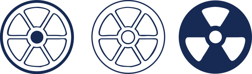 Obraz premium Radiation icon. Radiation icon set. Radiation icon outline. Vector illustration. 
