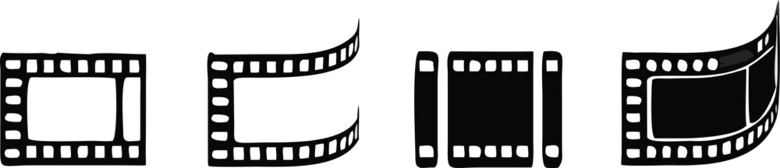 film strip silhouette vector illustration,film strip icon 
