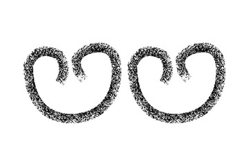 Symmetrical scroll pattern isolated on transparent background, a decorative design element