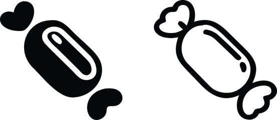 Delightful candy assortment tempting cravings in modern minimalist style, perfect for sweet treats promotions and playful designs, bringing joy and sweetness to any project