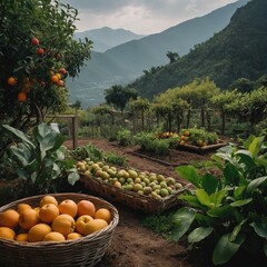 fruit farm in the village