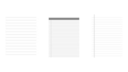 Ruled Lined Paper and Notepad Stationery Mockup