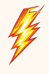 yellow lightning strike bolt icon	