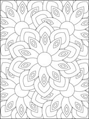 Bold Line Flowers for Easy Coloring