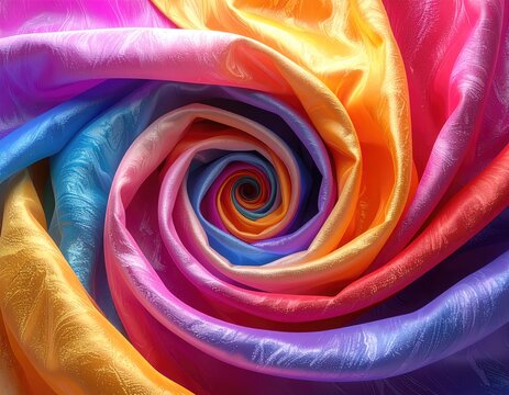 Colorful swirling fabric texture