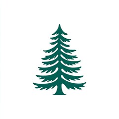 Obraz premium Dark green stylized fir tree graphic