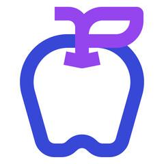 food and fruit twotone icon set