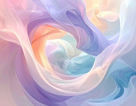Abstract swirling pastel fabric - Powered by Adobe