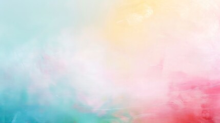 Soft Abstract Background with Blended Colors of Blue, Yellow, Pink, and Red for Splashy Modern Art Design and Decoration