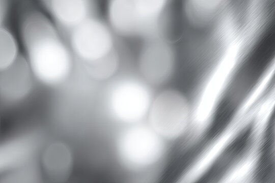 Abstract silver/gray blurred background with soft light bokeh