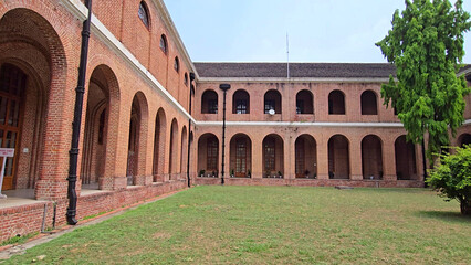Fototapeta premium Majestic Front View of Forest Research Institute, India