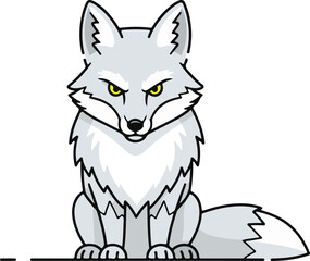 fox cartoon isolated on white