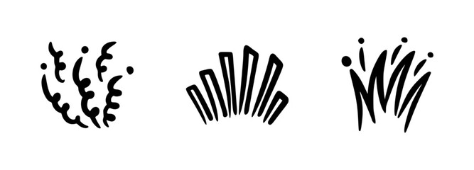 Hand Drawn Doodle Firework Sparkle Vector Set, Cartoon Firework Burst and Star Flash Icons, Decorative Comic Explosion Elements, Shining Twinkle Stars, Festive Celebration Light Ornaments