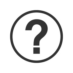 Question mark sign icon isolated on transparent background