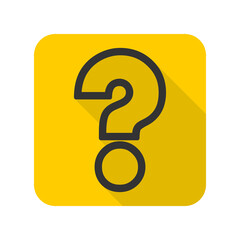 Question mark sign icon isolated on transparent background