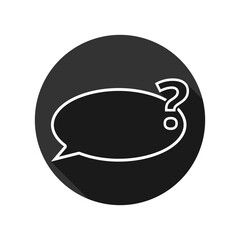  Question and solutions icon isolated on transparent background