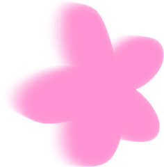 Bright Pink Flower Shape Clipart – Bold Pastel Blossom Icon for Graphic Design