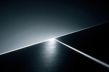 Illuminating Line: A captivating composition showcasing a sharp, luminous line gracefully cutting through a dark expanse, creating a sense of mystery and contrast.