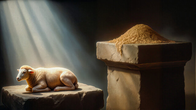 Symbolic images of the Bible, received by Abel and not by Cain
