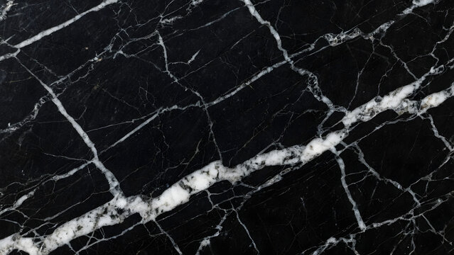 Elegant Black and White Marble Texture High-Resolution Background