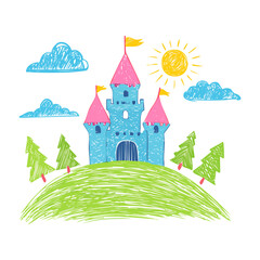 Fototapeta premium Castle on a hill