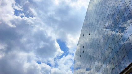 Modern IT software building in the city, Indian Metro Cities & Highrise Skylines, IT park, shopping mall