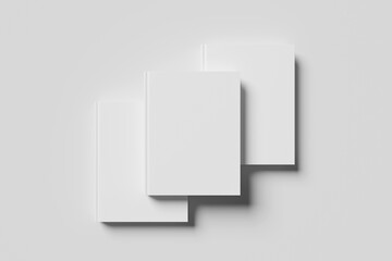 Blank book cover for mockup - 3D Illustration
