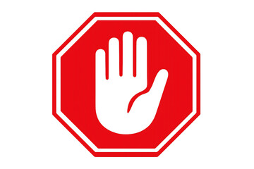 Stop sign set vector illustration on red octagon road symbol
