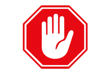 Stop sign set vector illustration on red octagon road symbol