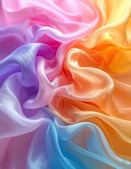 Obraz premium Colorful flowing fabric drapes