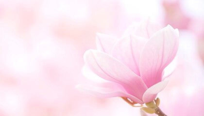 Fototapeta premium Delicate pink magnolia flower
