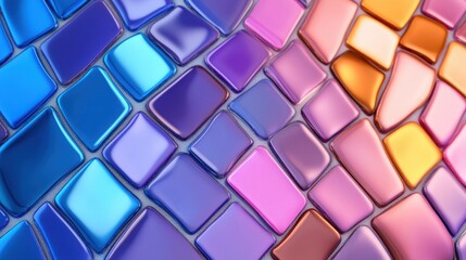 Colorful abstract mosaic tiles forming an artistic background for modern digital graphics