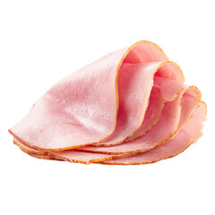Stack of sliced ham