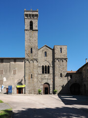 Naklejka premium Abbazia di San Salvatore, romanesque styled medieval church in Tuscany, Italy