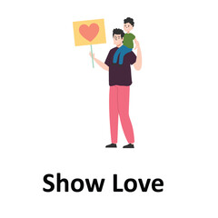 Show Love Vector Illustration Which can easily edit or modify