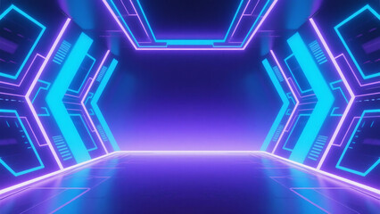 abstract blue background with glowing lines
