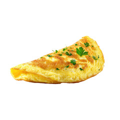 Golden, savory omelet, garnished with herbs