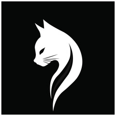 Ornamental Floral Design A classic black and white floral design element featuring elegant, curved leaves and intricate detailing. Perfect for use in decorative borders, logos