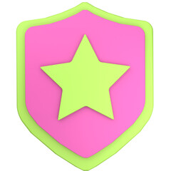 Achievement Badge Colorful 3D Illustration